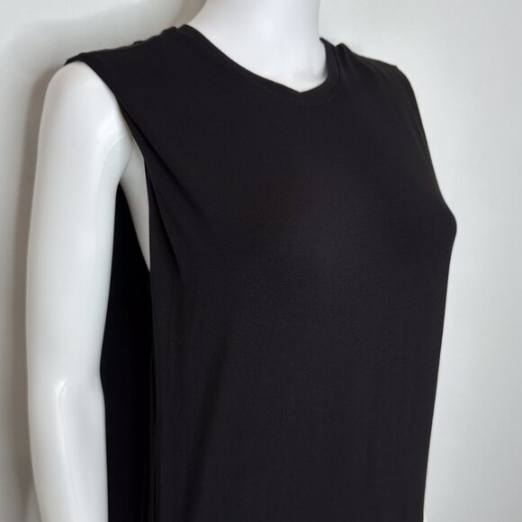 Halston Heritage Sleeveless Casual Tank Midi Dress in Black Women's Size M - Picture 4 of 14